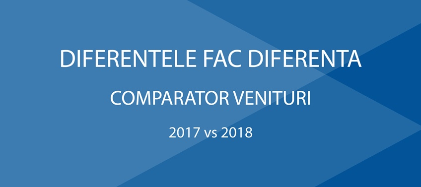 Diferentele fac diferenta - Comparator Venituri - 2017 vs 2018