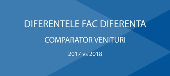 Diferentele fac diferenta - Comparator Venituri - 2017 vs 2018
