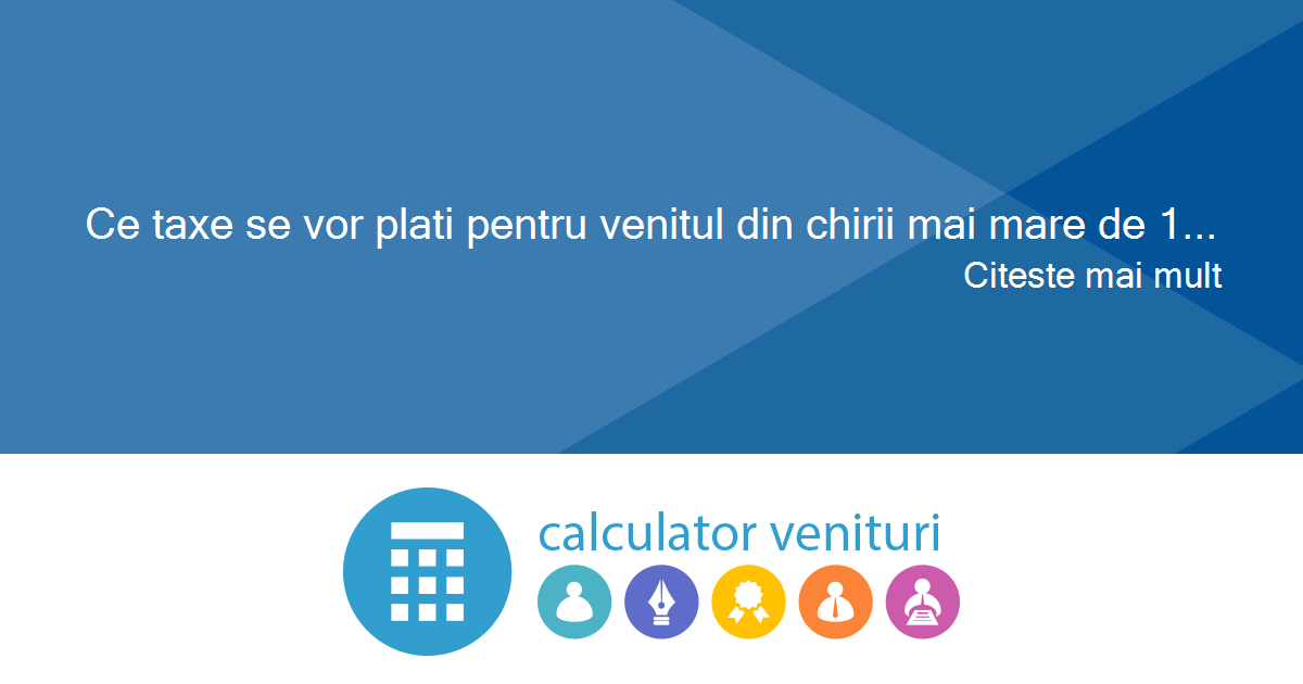 Calculator taxe pfa 2020